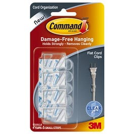 Flat Cord Clip, Clear, Large, 4-Pk. Online