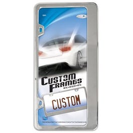 License Plate Frame With Wide Base, Chrome For Discount