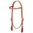 Horse Headstall, Quick Change Browband, Herman Oak Russet Leather, Tab Ends, 5 8-In. Discount