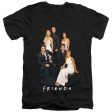 FRIENDS : CLASSY S\S ADULT V NECK T-SHIRT 30\1 Black MD Sale