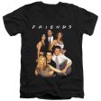 FRIENDS : STAND TOGETHER ADULT V NECK T-SHIRT COTTON Black 2X For Cheap