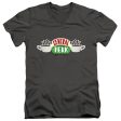 FRIENDS : CENTRAL PERK LOGO S\S ADULT V NECK T-SHIRT 30\1 Charcoal SM Online Sale