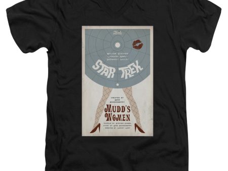 STAR TREK : THE ORIGINAL SERIES EPISODE 6 S\S ADULT V NECK T-SHIRT 30\1 BLACK MD Online now