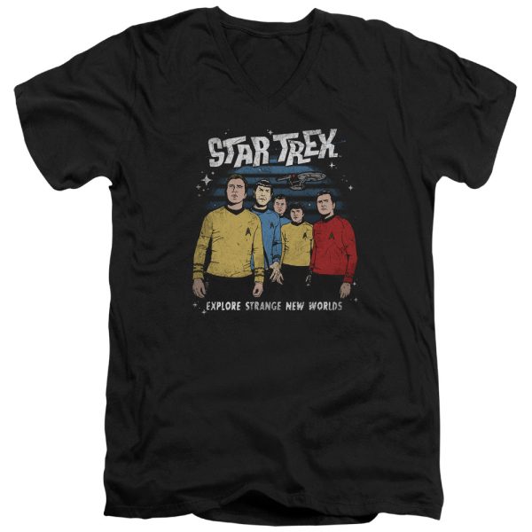 STAR TREK : STANGE NEW WORLD S\S ADULT V NECK T-SHIRT 30\1 Black XL Online