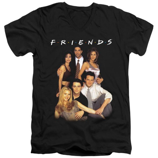 FRIENDS : STAND TOGETHER ADULT V NECK T-SHIRT COTTON Black XL Online Sale