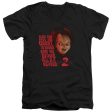 CHILD S PLAY 2 : IN HEAVEN S\S ADULT V NECK T-SHIRT 30\1 BLACK MD Fashion