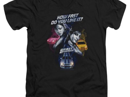 2 FAST 2 FURIOUS : FAST WOMEN S\S ADULT V NECK T-SHIRT 30\1 BLACK SM on Sale