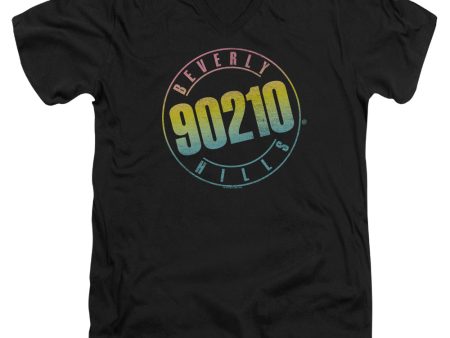 90210 : COLOR BLEND LOGO S\S ADULT V NECK T-SHIRT 30\1 Black XL Fashion