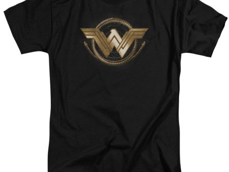 WONDER WOMAN MOVIE : LASSO LOGO ADULT TALL T-SHIRT FIT SHORT SLEEVE Black 2X Discount