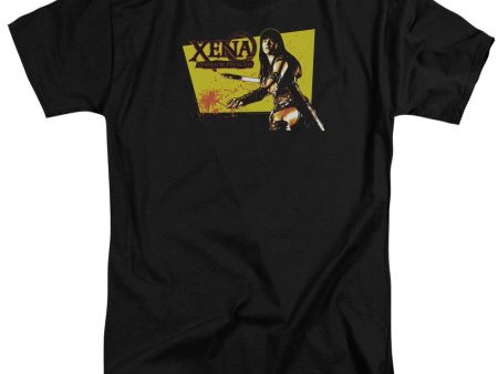 XENA : CUT UP S\S ADULT TALL T-SHIRT BLACK 2X Online Sale