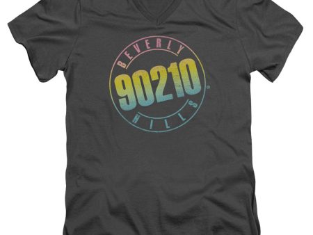 90210 : COLOR BLEND LOGO S\S ADULT V NECK T-SHIRT 30\1 CHARCOAL MD on Sale