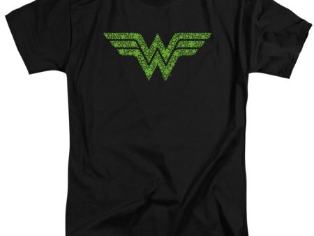 WONDER WOMAN : ST. PATRICK S DAY SHAMROCK LOGO ADULT TALL T-SHIRT FIT SHORT SLEEVE Black 3X Cheap