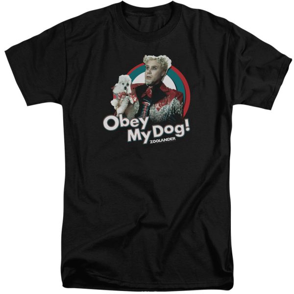 ZOOLANDER : OBEY MY DOG S\S ADULT TALL T-SHIRT BLACK 3X Supply