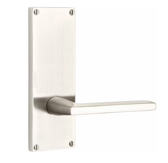 Emtek 8011.LSUS10B.SKUS15 SELECT Dummy Pair , Sideplate Locksets Modern Non-Keyed 7  , L-Square Stem , Straight Knurled Handle.LH Online Sale