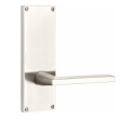 Emtek 8011.LSUS15.SMUS19 SELECT Dummy Pair , Sideplate Locksets Modern Non-Keyed 7  , L-Square Stem , Smooth Handle.LH Fashion